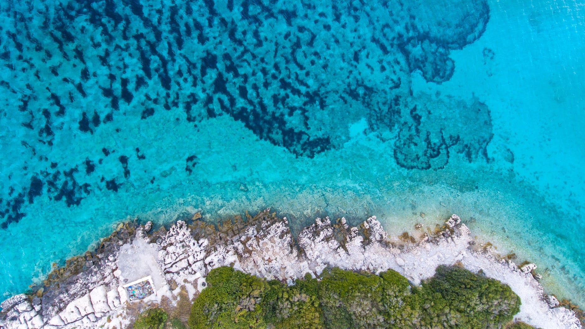 aerial photography of island