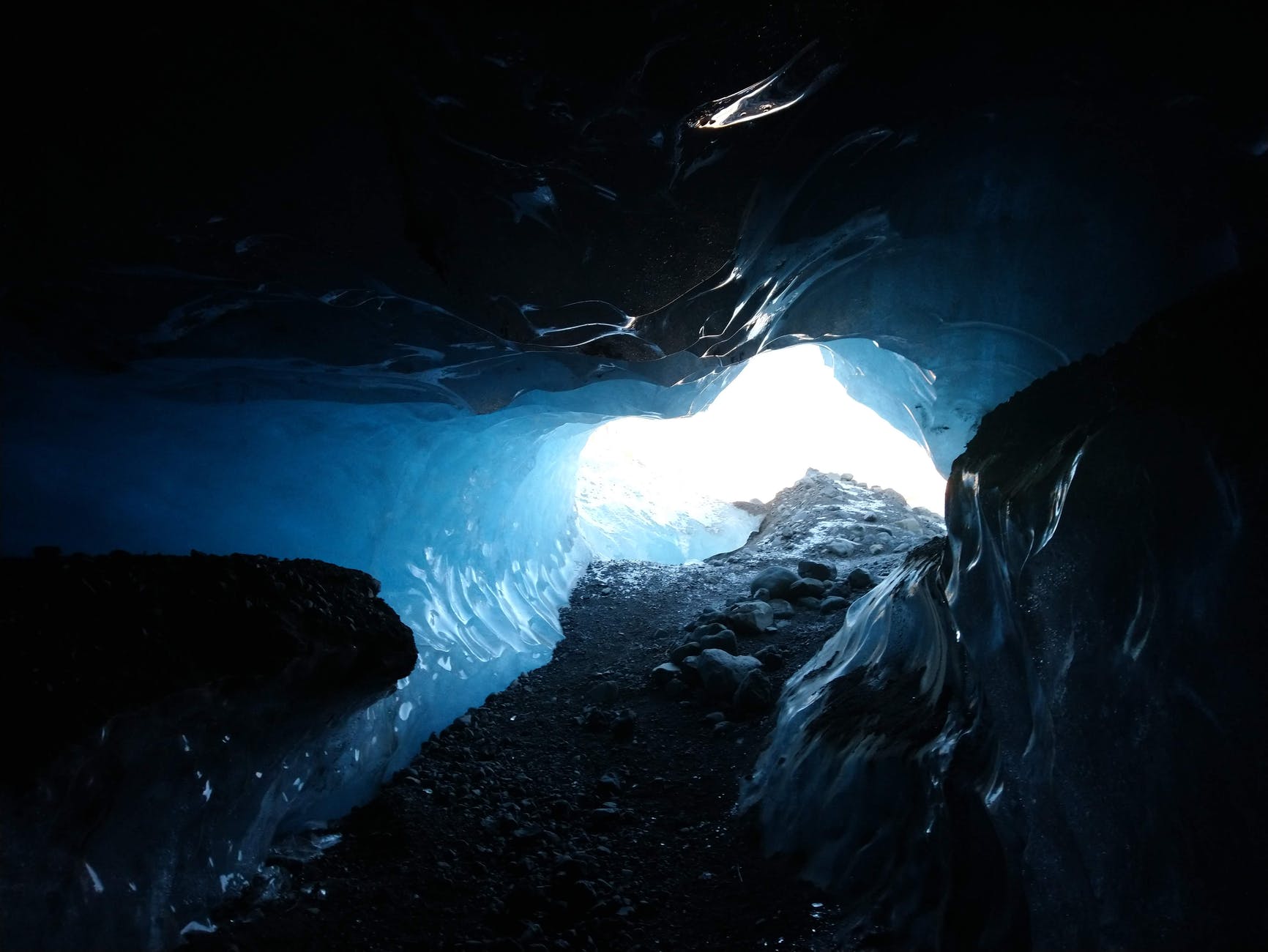 photo of an ice cave